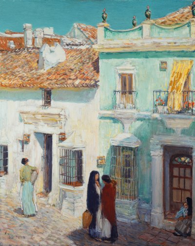 Straßenszene, La Ronda, Spanien von Childe Frederick Hassam