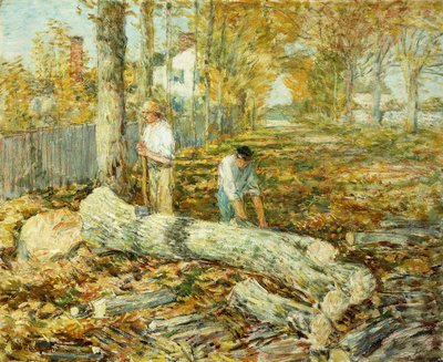 Holzfäller (Die alte Ulme) von Childe Frederick Hassam
