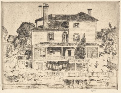 Eine Villa in Portsmouth, 1916 von Childe Hassam