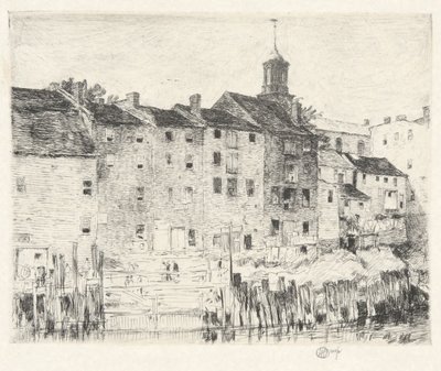 Alte Lagerhäuser, Portsmouth von Childe Hassam