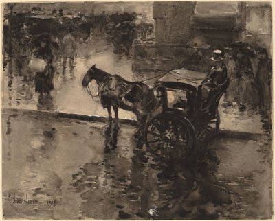 Die Flut auf der Avenue von Childe Hassam