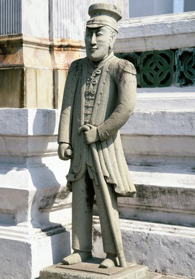 Statue eines europäischen Soldaten von Chinese School
