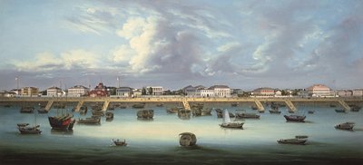 Ansicht des Bunds in Shanghai, ca. 1855 von Chinese School