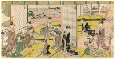 Eine Frauen-Poesie-Party von Chobunsai Eishi
