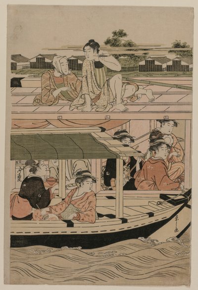 Bootsfahrt auf dem Sumida-Fluss von Chobunsai Eishi