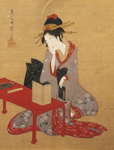 Träumende Oiran (hochrangige Prostituierte) von Chobunsai Eishi