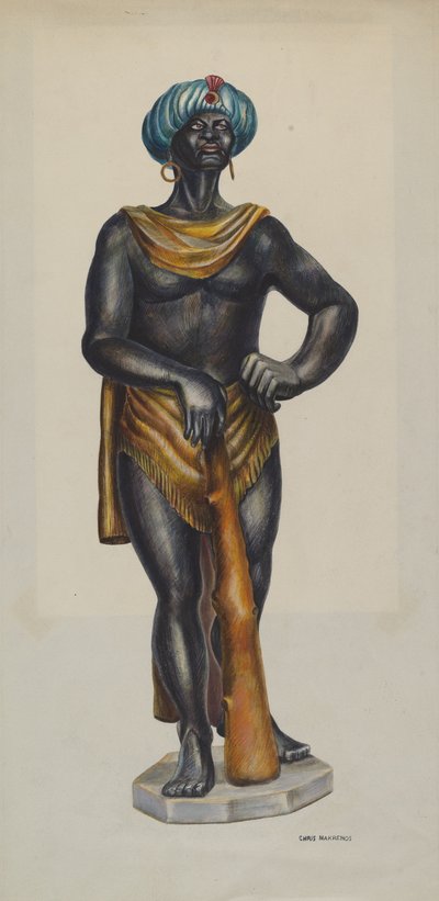 Sklavenwerbefigur von Chris Makrenos