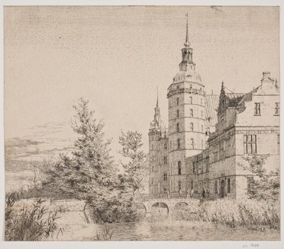 Schloss Frederiksborg. Partie bei der Münzbrücke von Christen Købke