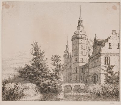 Schloss Frederiksborg. Partie bei der Münzbrücke von Christen Købke