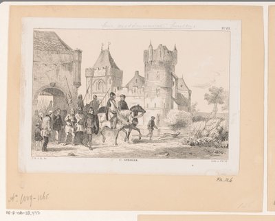 Eine mittelalterliche Burg, 11. Jahrhundert von Christiaan Lodewijk van Kesteren
