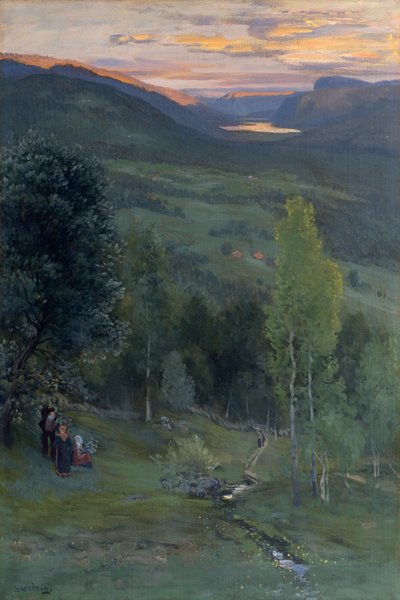 Mittsommer, Eggedal von Christian Eriksen Skredsvig