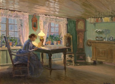 Das blaue Wohnzimmer in Fleskum von Christian Eriksen Skredsvig