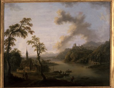 Flusslandschaft von Christian Georg the Elder Schuetz