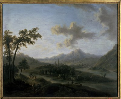 Flusslandschaft von Christian Georg the Elder Schuetz