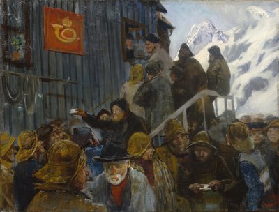 Ankunft der Post von Christian Krohg