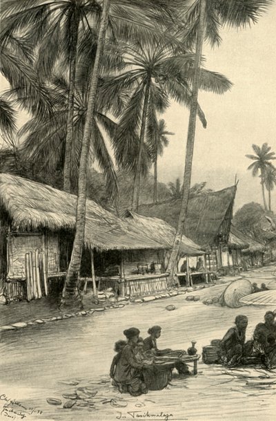 Straßenszene in Tasikmalaya, Java, 1898 von Christian Wilhelm Allers