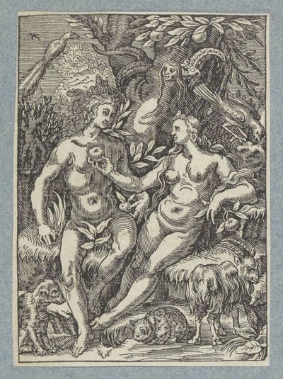 Sündenfall mit weiblicher Schlange von Christoffel van Sichem (II)