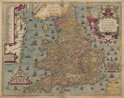 Anglia: England und Wales, 1579 von Christopher Saxton