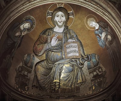 Christus in Majestät. Mosaik von Cimabue