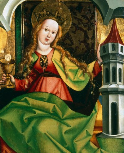 Heilige Barbara, ca. 1495-1519 von Circle of Jan Polak