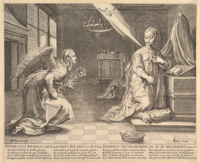 Die Verkündigung, vor 1652 von Claes Jansz Visscher