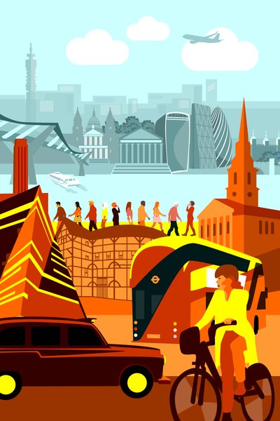 Londoner Wahrzeichen von Claire Huntley