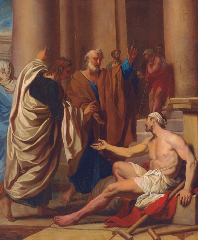 Der heilige Petrus heilt den Lahmen von Claude Guy Halle