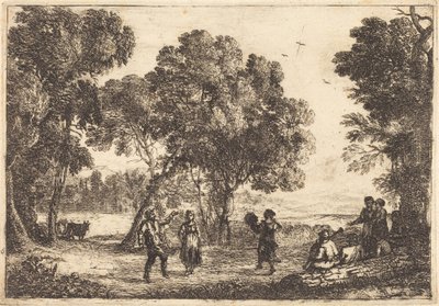 Tanz unter den Bäumen von Claude Lorrain