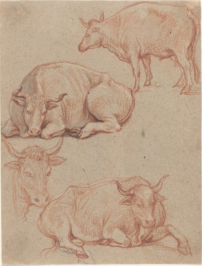 Vier Kühe von Claude Lorrain