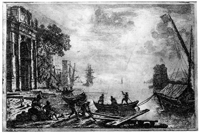 Sonnenuntergang, um 1620-1680 von Claude Lorrain