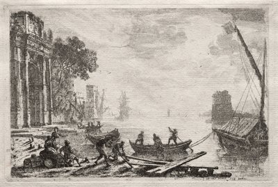 Der Sonnenuntergang, 1634 von Claude Lorrain