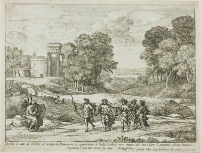 Zeit, Apollo und die Jahreszeiten von Claude Lorrain