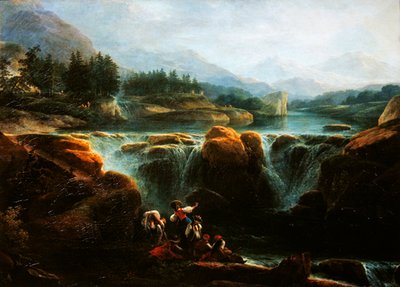 Schweizer Landschaft, ca. 1790-94 von Claude Louis Chatelet