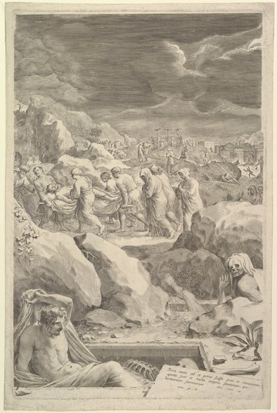 Begräbnisprozession Christi, 1678 von Claude Mellan