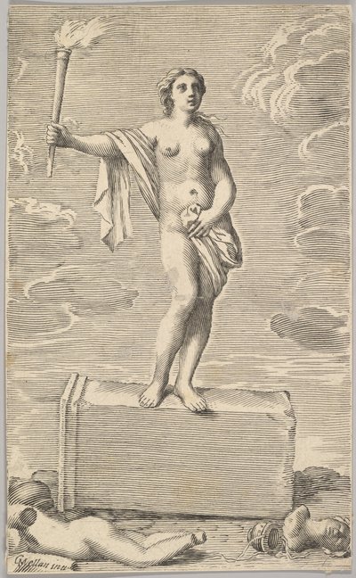 Weibliche Figur von Claude Mellan