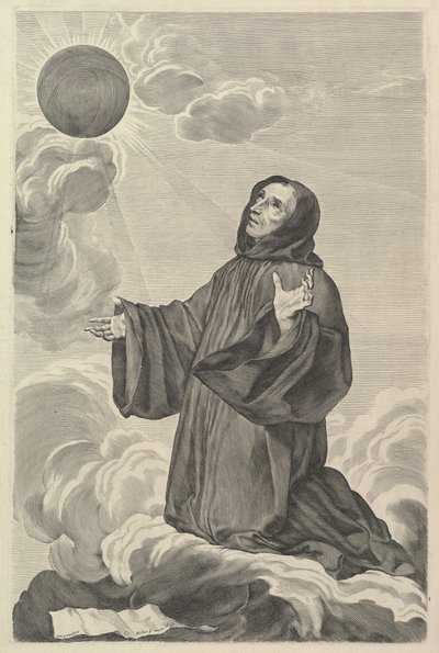 St. Benedikt in Ekstase von Claude Mellan