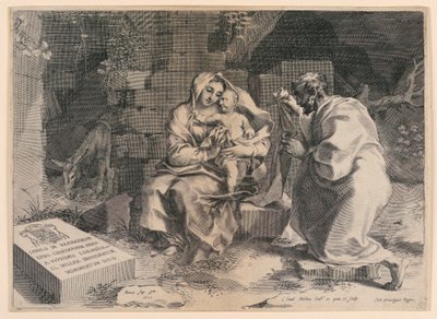 Die Heilige Familie von Claude Mellan