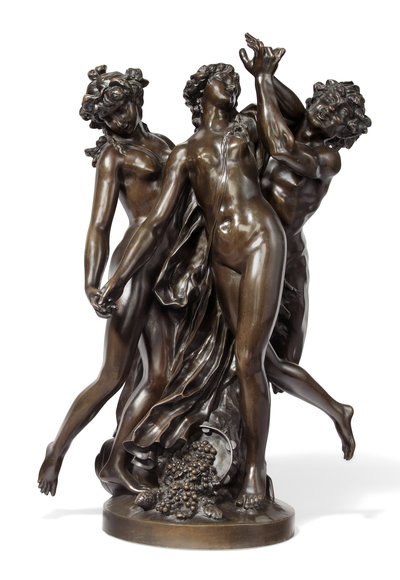 Die drei Grazien, ca. 1860 (Bronze) von Claude Michel (after) Clodion