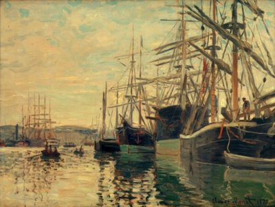 Der Hafen von Rouen von Claude Monet