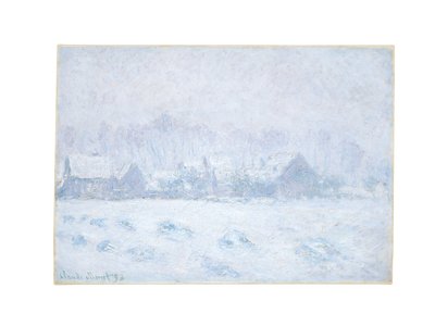 Schneeeffekt in Giverny von Claude Monet