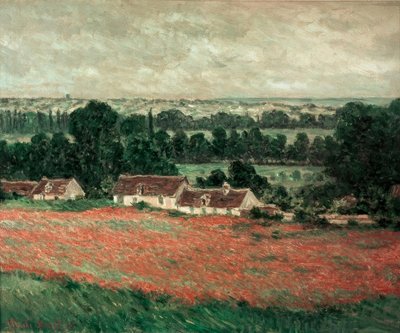 Mohnfeld in Giverny von Claude Monet