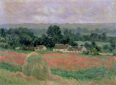 Heuhaufen in Giverny, 1886 von Claude Monet