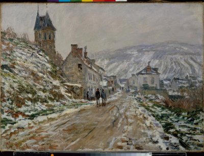 Die Straße in Vétheuil im Winter von Claude Monet