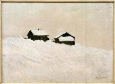 Häuser im Schnee, Norwegen von Claude Monet