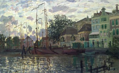 Der Damm in Zaandam, Abend von Claude Monet