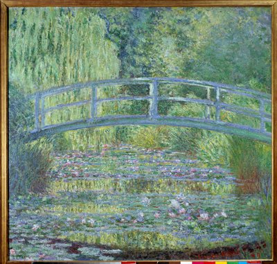 Die Fußgängerbrücke und der Seerosenteich von Claude Monet