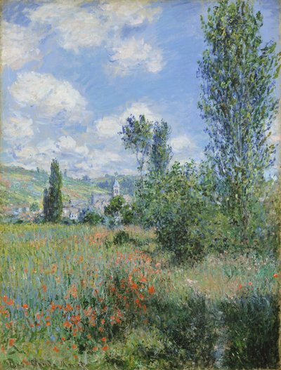 Blick auf Vétheuil von Claude Monet