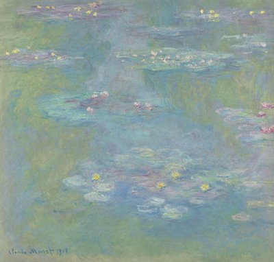 Seerosen; Nympheas, 1908 von Claude Monet