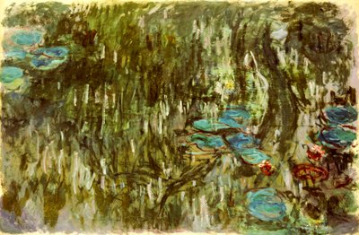 Seerosen, reflektierte Weide, ca. 1920 von Claude Monet