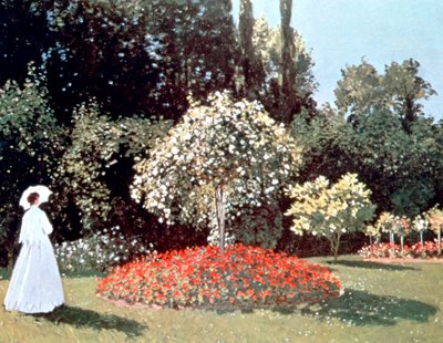 Frau im Garten, Sainte-Adresse, 1867 von Claude Monet